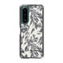 スリムプロテクションケース［ LAGUNAMOON - ボタニカルジャガード - White×Black ］