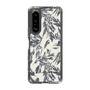 スリムプロテクションケース［ LAGUNAMOON - ボタニカルジャガード - White×Black ］