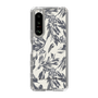 スリムプロテクションケース［ LAGUNAMOON - ボタニカルジャガード - White×Black ］