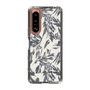スリムプロテクションケース［ LAGUNAMOON - ボタニカルジャガード - White×Black ］