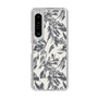 スリムプロテクションケース［ LAGUNAMOON - ボタニカルジャガード - White×Black ］
