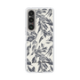 スリムプロテクションケース［ LAGUNAMOON - ボタニカルジャガード - White×Black ］
