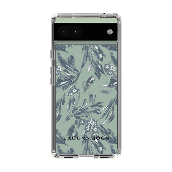 スリムプロテクションケース［ LAGUNAMOON - ボタニカルジャガード - Clear×Black ］