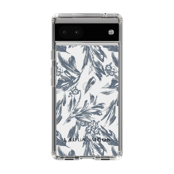 スリムプロテクションケース［ LAGUNAMOON - ボタニカルジャガード - Clear×Black ］