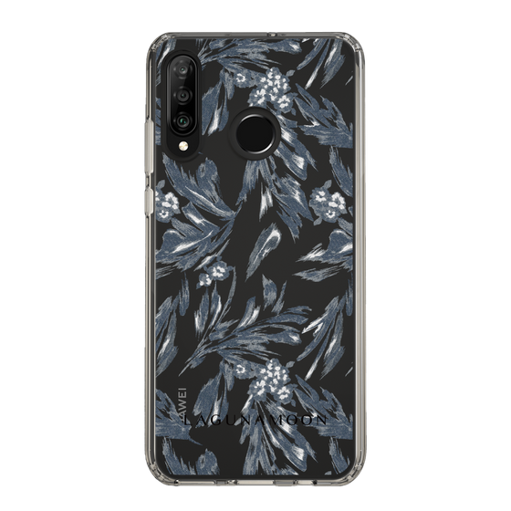 スリムプロテクションケース［ LAGUNAMOON - ボタニカルジャガード - Clear×Black ］