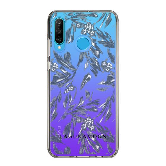 スリムプロテクションケース［ LAGUNAMOON - ボタニカルジャガード - Clear×Black ］