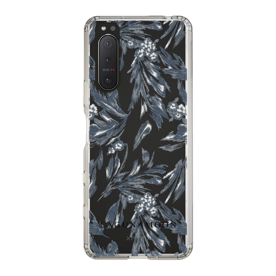 スリムプロテクションケース［ LAGUNAMOON - ボタニカルジャガード - Clear×Black ］