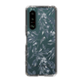 スリムプロテクションケース［ LAGUNAMOON - ボタニカルジャガード - Clear×Black ］