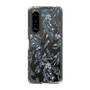 スリムプロテクションケース［ LAGUNAMOON - ボタニカルジャガード - Clear×Black ］
