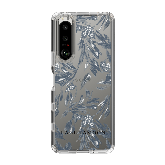 スリムプロテクションケース［ LAGUNAMOON - ボタニカルジャガード - Clear×Black ］