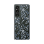 スリムプロテクションケース［ LAGUNAMOON - ボタニカルジャガード - Clear×Black ］
