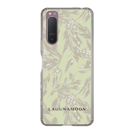 スリムプロテクションケース［ LAGUNAMOON - ボタニカルジャガード - White×Beige ］