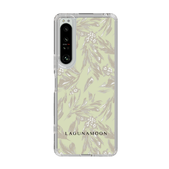 スリムプロテクションケース［ LAGUNAMOON - ボタニカルジャガード - White×Beige ］