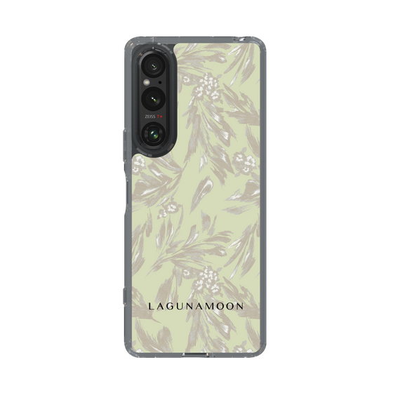 スリムプロテクションケース［ LAGUNAMOON - ボタニカルジャガード - White×Beige ］