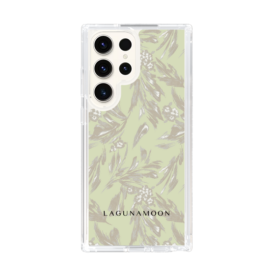 スリムプロテクションケース［ LAGUNAMOON - ボタニカルジャガード - White×Beige ］