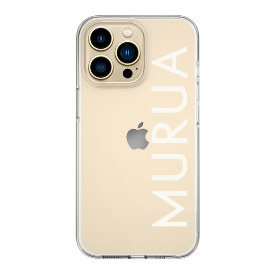 スリムプロテクションケース［ MURUA - ロゴ - White ］