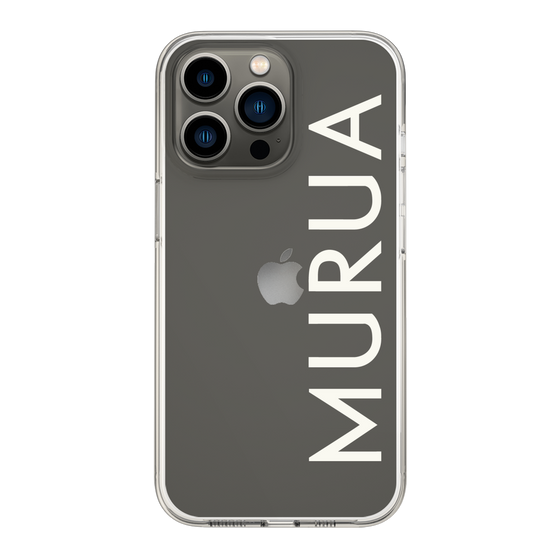 スリムプロテクションケース［ MURUA - ロゴ - White ］