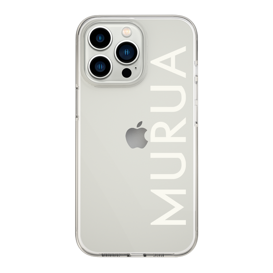 スリムプロテクションケース［ MURUA - ロゴ - White ］
