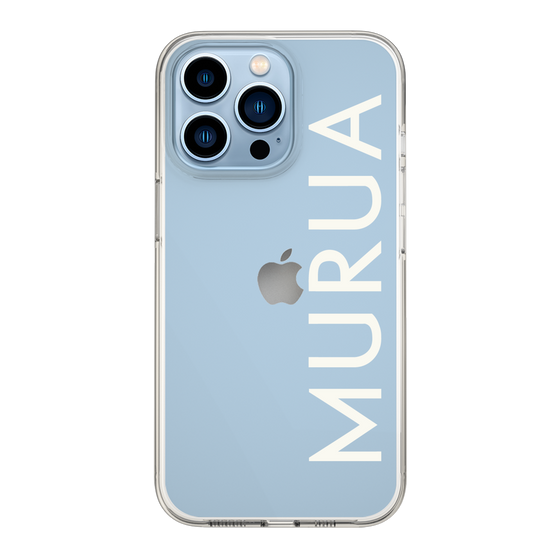 スリムプロテクションケース［ MURUA - ロゴ - White ］
