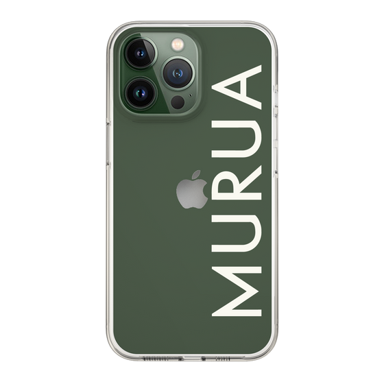 スリムプロテクションケース［ MURUA - ロゴ - White ］