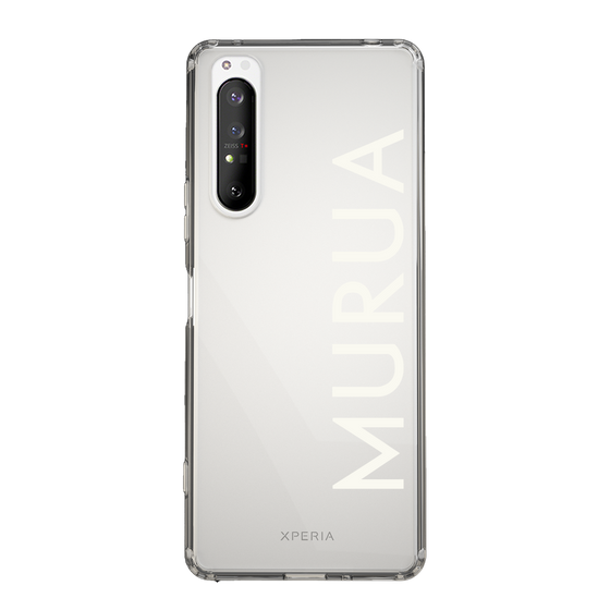 スリムプロテクションケース［ MURUA - ロゴ - White ］