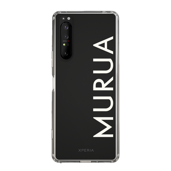 スリムプロテクションケース［ MURUA - ロゴ - White ］