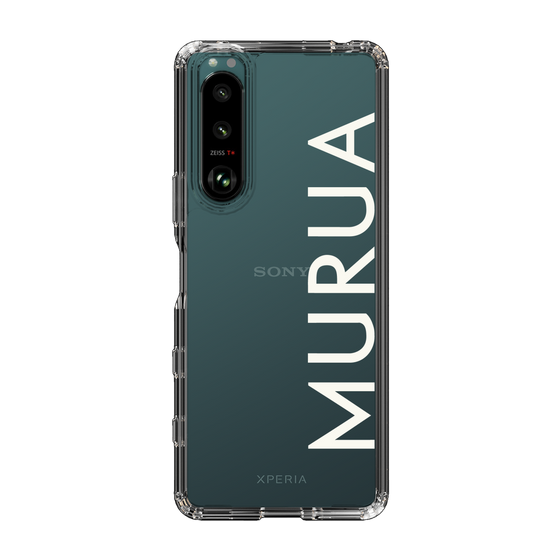 スリムプロテクションケース［ MURUA - ロゴ - White ］
