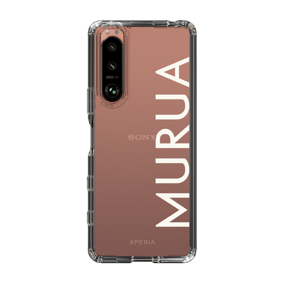 スリムプロテクションケース［ MURUA - ロゴ - White ］