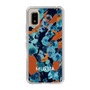 スリムプロテクションケース［ MURUA - アートプリント - Navy × Orange ］