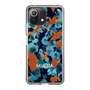 スリムプロテクションケース［ MURUA - アートプリント - Navy × Orange ］