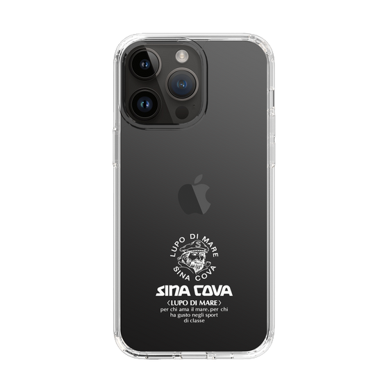 スリムプロテクションケース［ SINA COVA - ロゴ - White ］