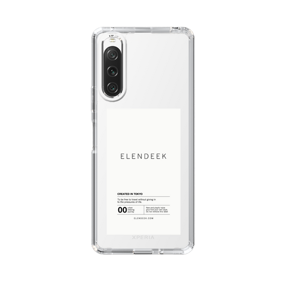 スリムプロテクションケース［ ELENDEEK - ロゴステッカー - White ］