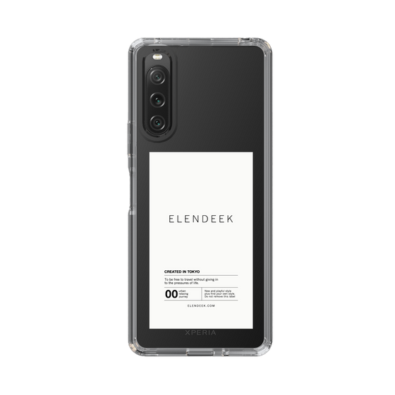 スリムプロテクションケース［ ELENDEEK - ロゴステッカー - White ］