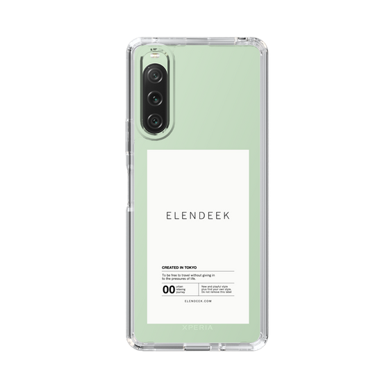 スリムプロテクションケース［ ELENDEEK - ロゴステッカー - White ］