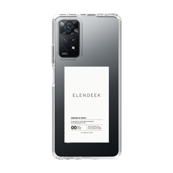 スリムプロテクションケース［ ELENDEEK - ロゴステッカー - White ］