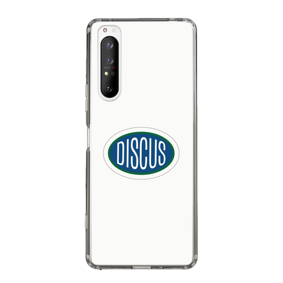 スリムプロテクションケース［ DISCUS ATHLETIC - ロゴ-White ］