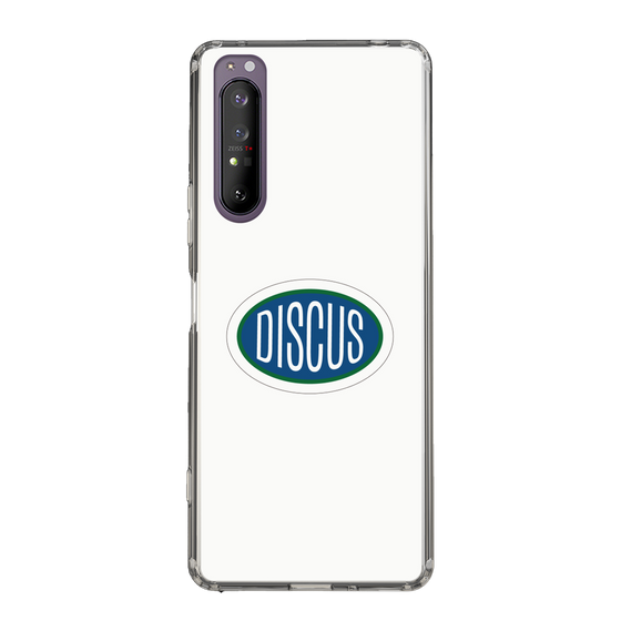 スリムプロテクションケース［ DISCUS ATHLETIC - ロゴ-White ］