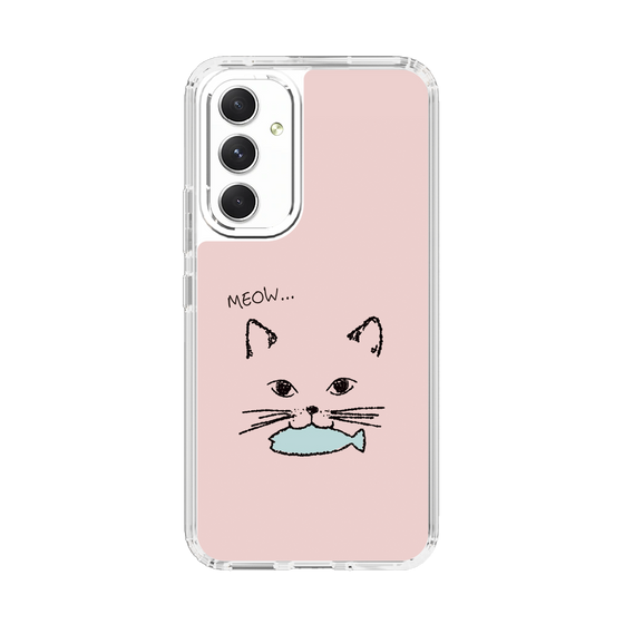 スリムプロテクションケース［ 食いしん坊なねこ - Pink ］