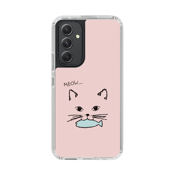 スリムプロテクションケース［ 食いしん坊なねこ - Pink ］