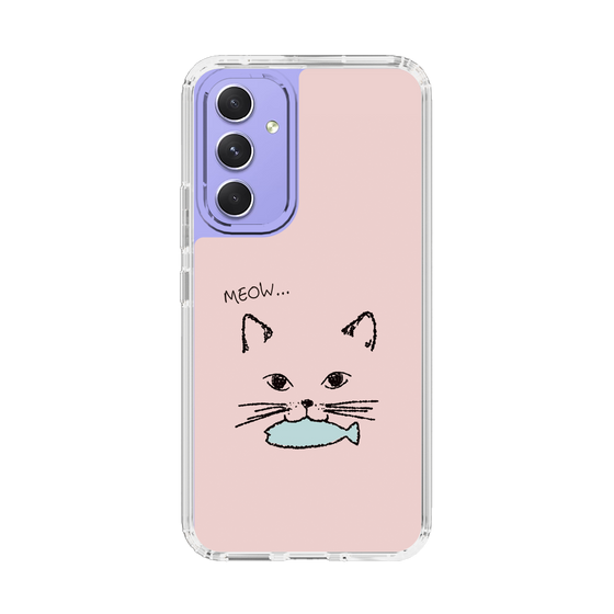 スリムプロテクションケース［ 食いしん坊なねこ - Pink ］