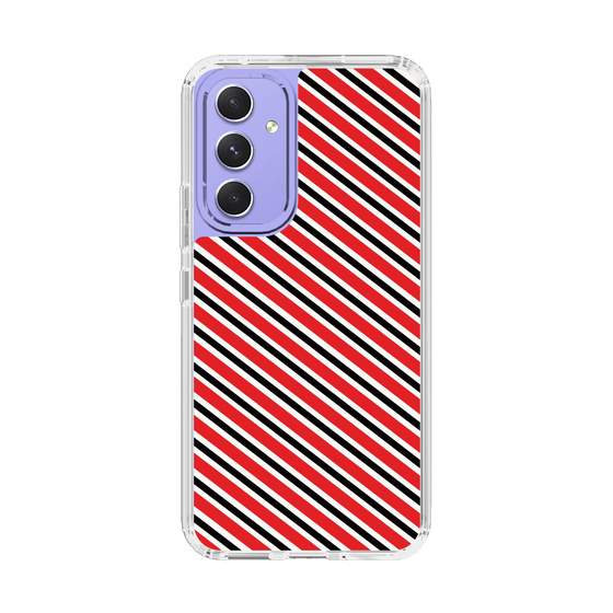 スリムプロテクションケース［ Small Stripe - Red × Black ］