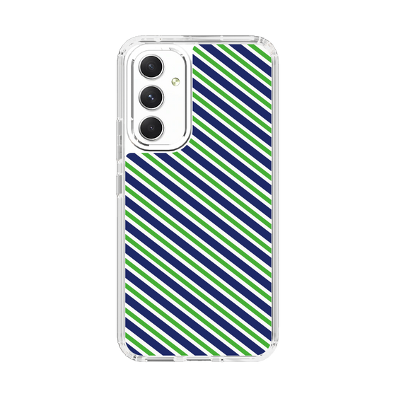 スリムプロテクションケース［ Small Stripe - Navy × Green ］