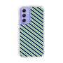 スリムプロテクションケース［ Small Stripe - Navy × Green ］