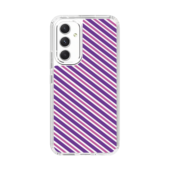 スリムプロテクションケース［ Small Stripe - Purple × Pink ］