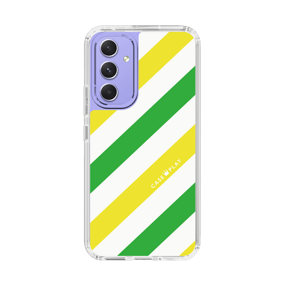 スリムプロテクションケース［ Big Stripe - Green × Yellow ］