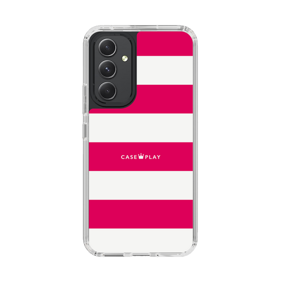 スリムプロテクションケース［ Big Border - Pink ］