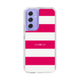 スリムプロテクションケース［ Big Border - Pink ］