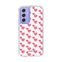 スリムプロテクションケース［ Stripe Hearts - Pink ］