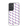スリムプロテクションケース［ Stripe Hearts - Purple ］