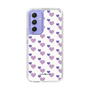 スリムプロテクションケース［ Stripe Hearts - Purple ］